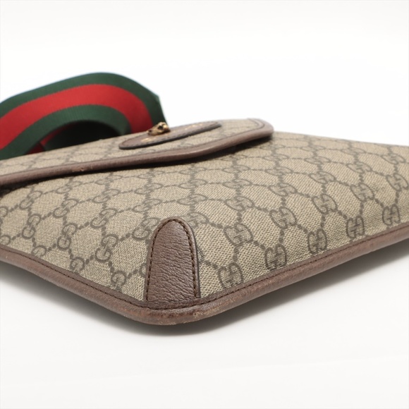 Gucci GG Supreme Neo Vintage Medium messenger Tiger Head PVC and Leather Shoulde - Picture 4 of 11